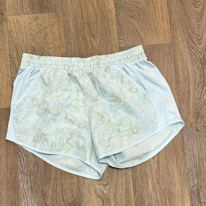 Under Armour Women's Light Blue and Gold Athletic Shorts